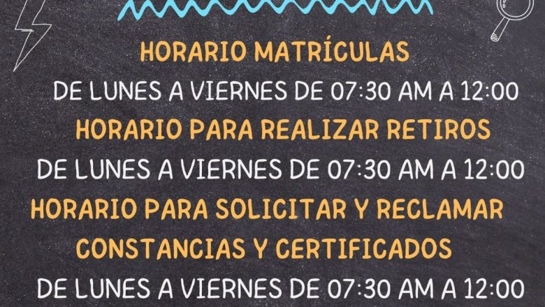 Horario de Atención Secretaría Académica