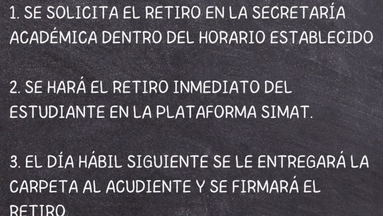 Proceso de Retiro de Estudiantes 2023