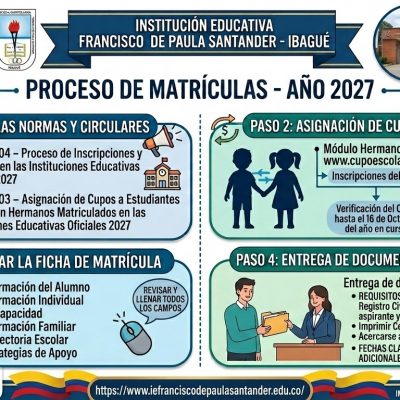 Proceso de Matriculas Institución Educativa Francisco de Paula Santander 2027